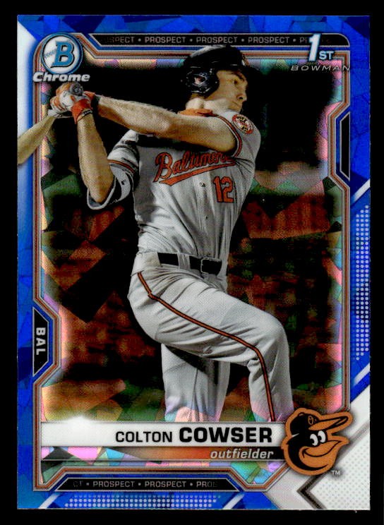 Colton Cowser 2021 Bowman Draft Sapphire Edition #BDC-166 Baltimore Orioles ESE