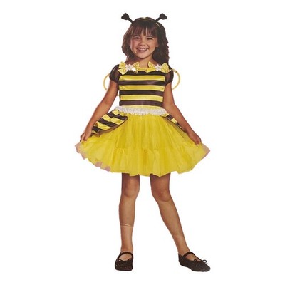 Toddler Bumble Bee Halloween Costume 3 Pc Dress Wings Headband Girls Size 2T