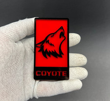 Coyote Badge Emblem Fits Mustang Grill-trunk Redblack Angry Agressive Racing