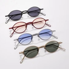 High Quality Oval Sunglasses Ultra Titanium Polarized Sunglasses Men Women