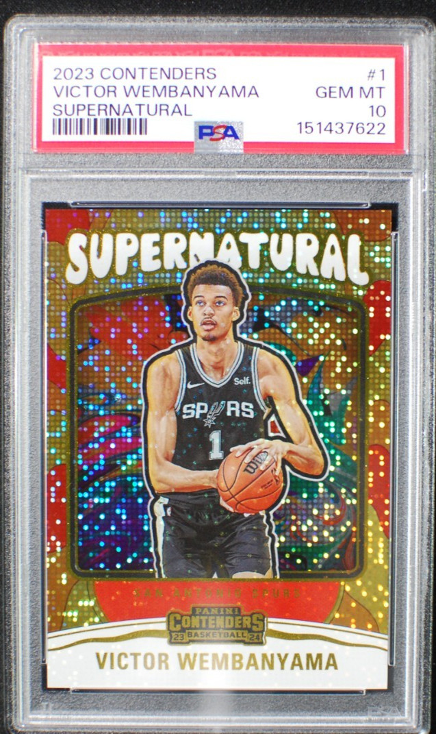 🌟 VICTOR WEMBANYAMA - 2023-24 Panini Contenders SUPERNATURAL RC #1 - PSA 10 view 1