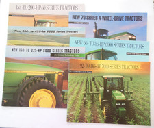 Lot of Six Vintage (1990's) John Deere Tractor Sales Brochures