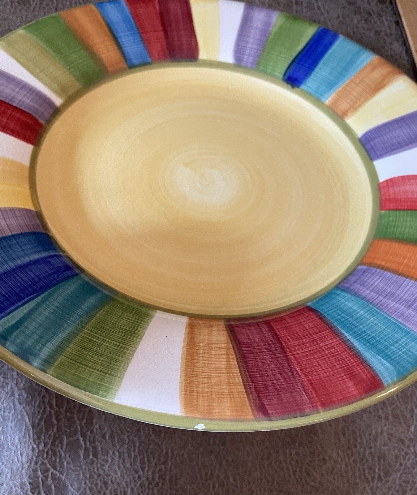 Philippe Richard Rainbow Stripes Salad Plates 8.25” Diameter Set Of 4