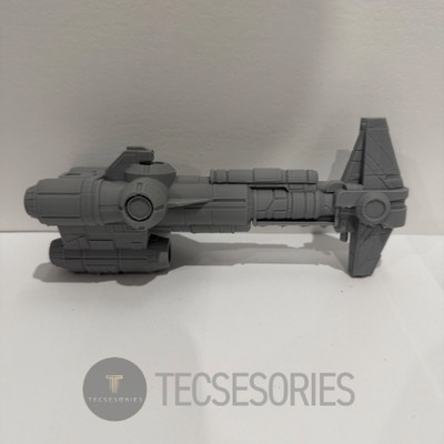 3D Printed Star Wars Hammerhead Corvette Ship 6in Model Grey