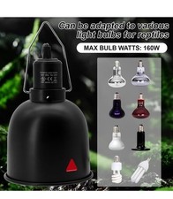 Reptile Light Fixture with Dimmable Switch5.5 inch Deep Dome Lamp Fixture for...