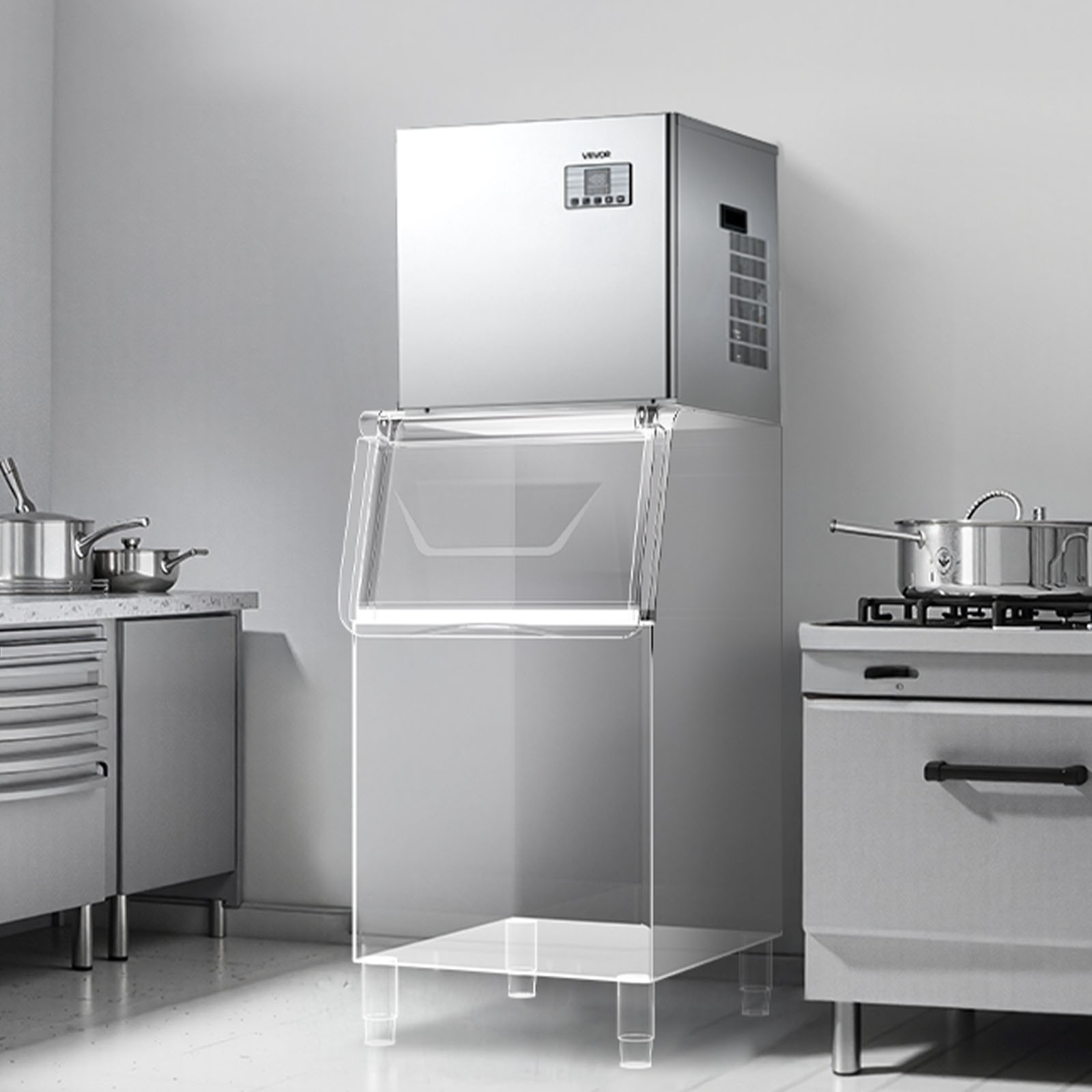 VEVOR Commercial Ice Maker Machine - Head 400 lbs/Day Self-Cleaning Ice Maker