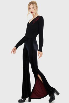 Killstar Crimson Flame Flares Pants Womens Goth Alternative