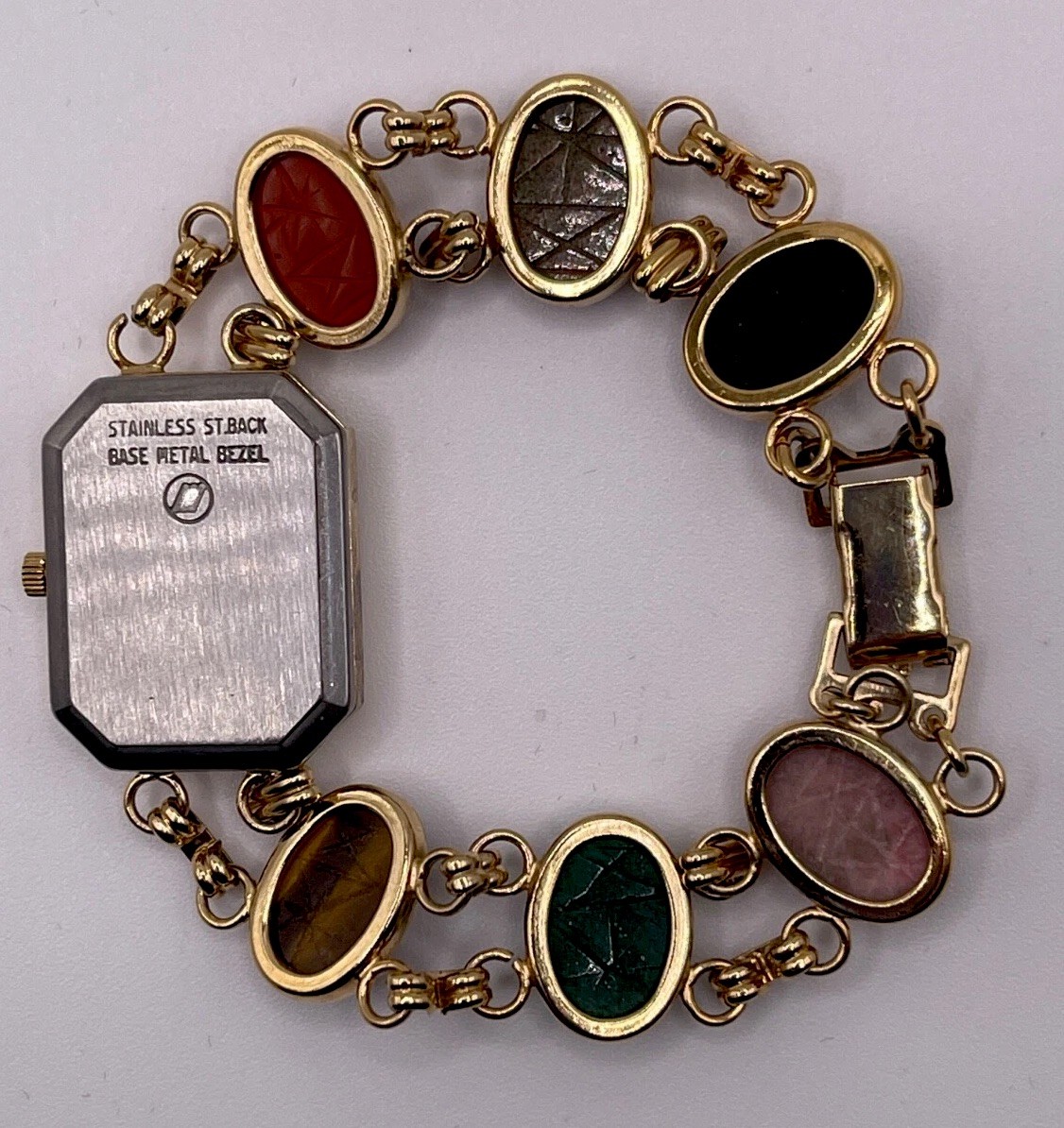 Kenneth Jay Lane Scarab Gemstone Link Watch Works… - image 8