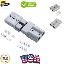 2pc Battery Quick Connector Kit 50a Plug Connect Disconnect Winch Trailer 50A...