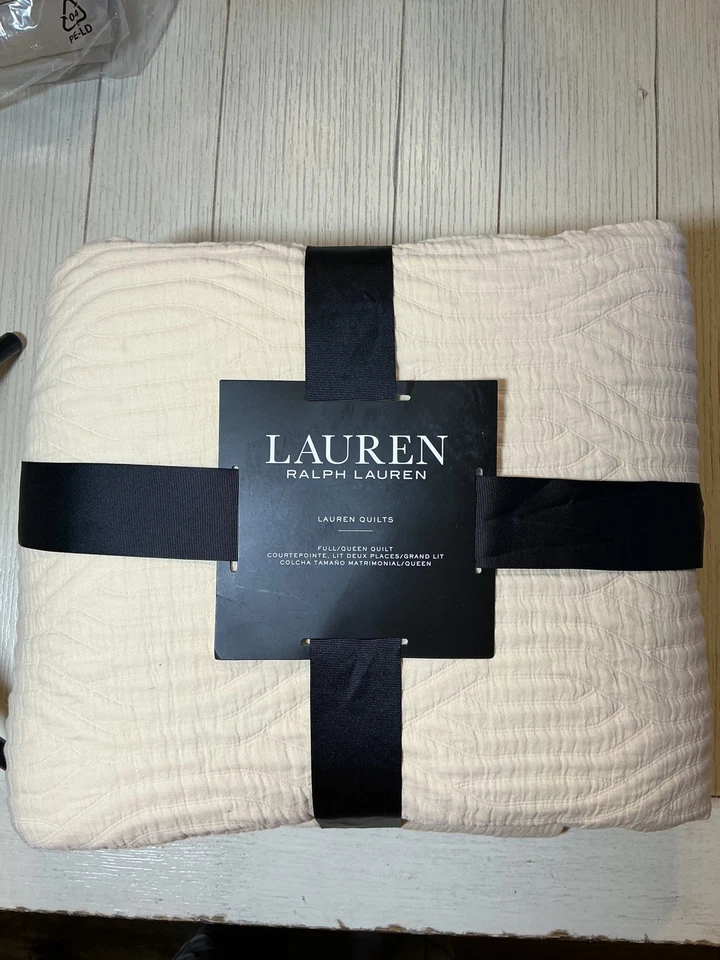 Edredón reversible jacquard algodón Lauren Ralph Lauren Wiley Queen bronceado Foto 4 de 4