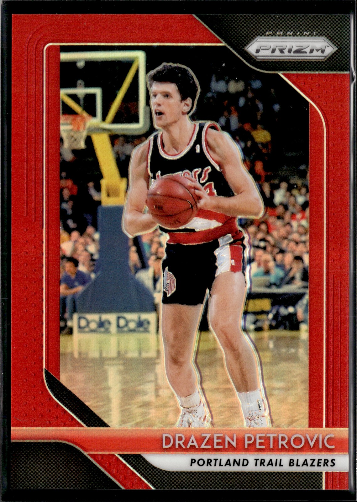 2018-19 Panini Prizm #275 Drazen Petrovic Prizms Red #/299 Trail Blazers