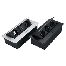 Presa multimediale UE a scomparsa - installazione da scrivania, ripiegabile l...