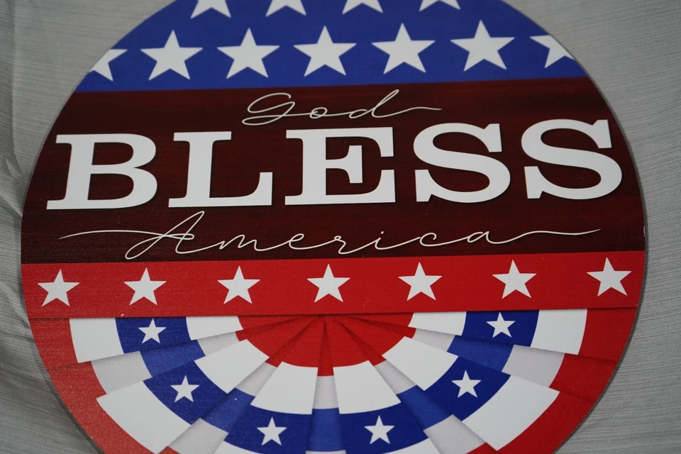 Patriotic Door Sign The 4th of July Front God Bless America - Image 2 of 4