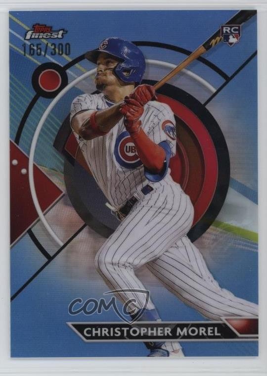 2023 Topps Finest Sky Blue Refractor 165/300 Christopher Morel #46 18bz