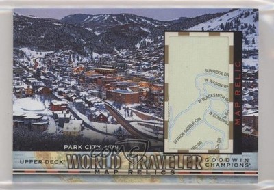 2019 Upper Deck Goodwin Champions World Traveler Map Relics Park City Utah 0zu