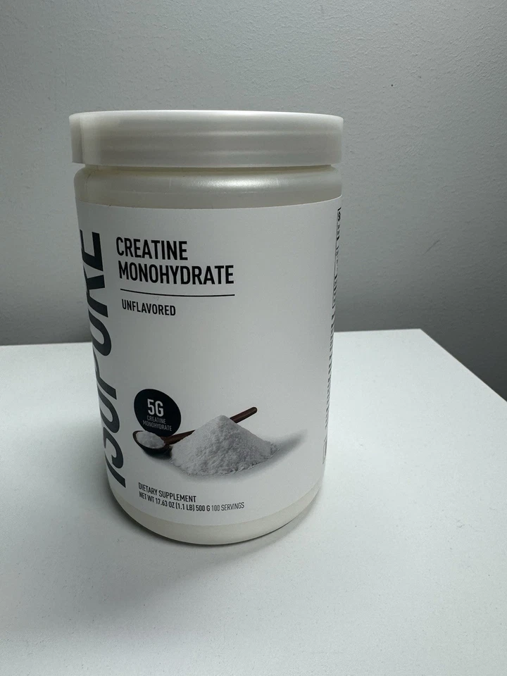 Monohidrato de creatina Isopure 100 % pura en polvo, sin azúcar, sin sabor BB. 6/27 Foto 2 de 3