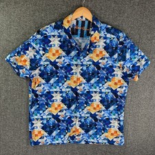 Robert Graham Shirt Men 2XL Seersucker Camp Floral Abstract Loud Bold Classic