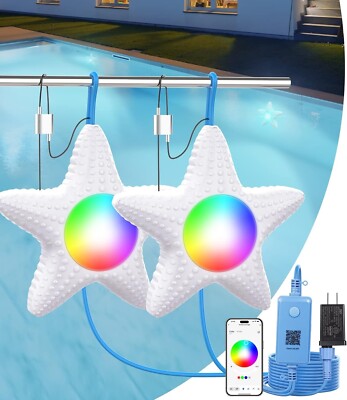 Starfish LED Pool Lights Waterproof Underwater Pool Light W/ App Control