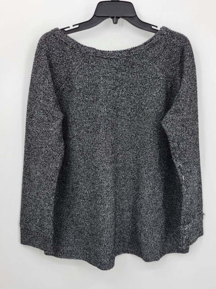 Suéter Dolan Anthropologie Mujer Grande Lana Mohair Gris Pata de Gallo Boho Foto 2 de 4
