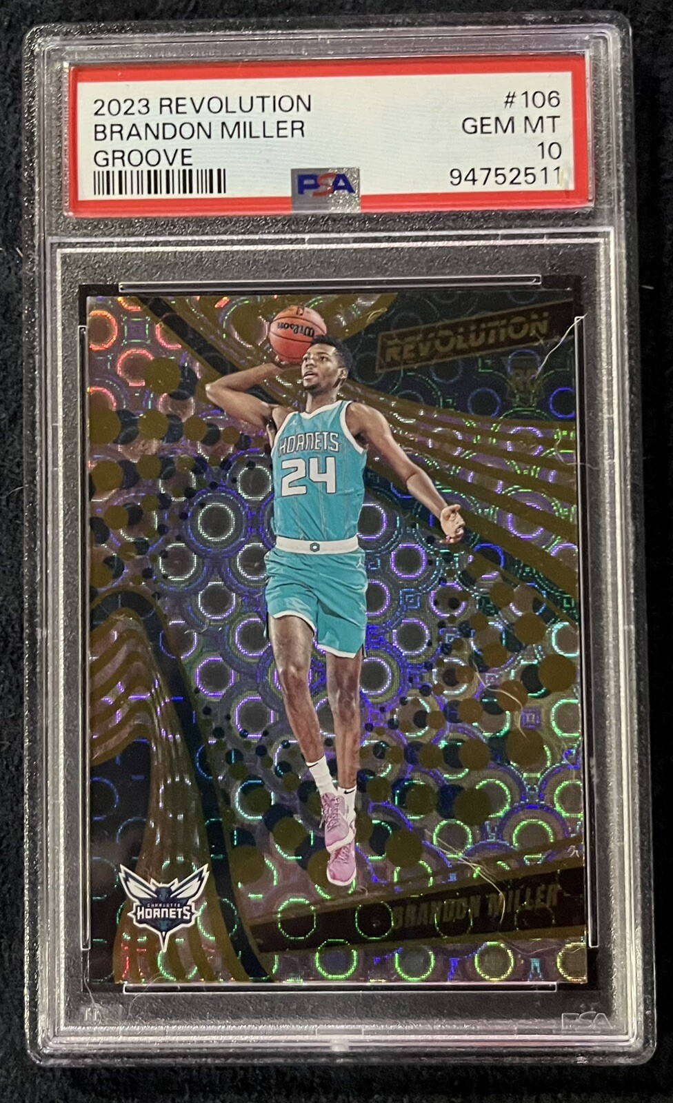 2023-24 Panini Revolution- Rookie GROOVE SP #106 Brandon Miller (RC) PSA 10