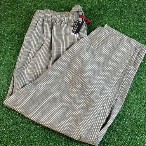 Roundtree Yorke Pajama Pants Loungewear Sleep Elastic Waist Gray Plaid Mens 2XB