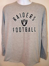 FANATICS LAS VEGAS RAIDERS T-SHIRT LONG SLEEVE GRAY SIZE XL