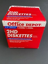 25 Pack New Sealed OFFICE DEPOT 2HD Diskettes IBM 3.5 Floppy Disks 1.44MB