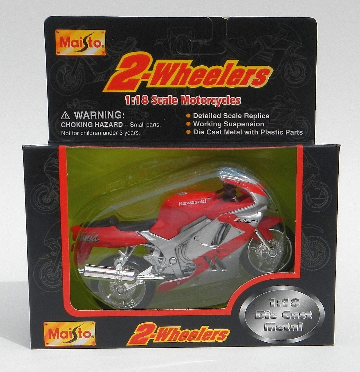 Kawasaki Red 1:18 Contemporary Manufacture Diecast Motorcycles