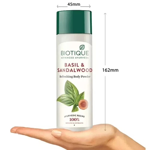 Biotique Bio Basil Sandalwood Refreshing 150g Body Powder PACK OF 5 - Picture 4 of 6