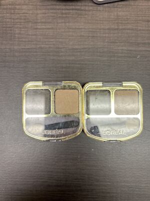 L'Oreal SOFT EFFECTS Eye Colour Shadow Duo Golden MOSS Perle 0.08oz (LOT OF 2)