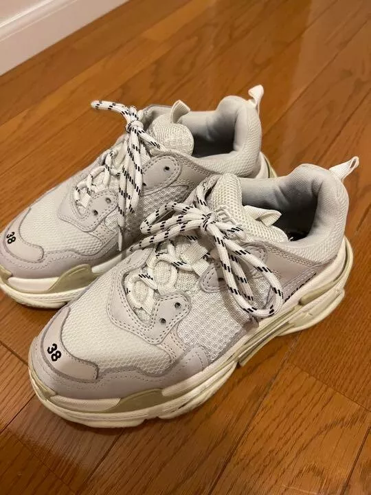 BALENCIAGA Sneakers Triple S White 25cm 38 | eBay