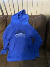 Boys Under Armor Blue Hoodie Size Y XL JJJ33 