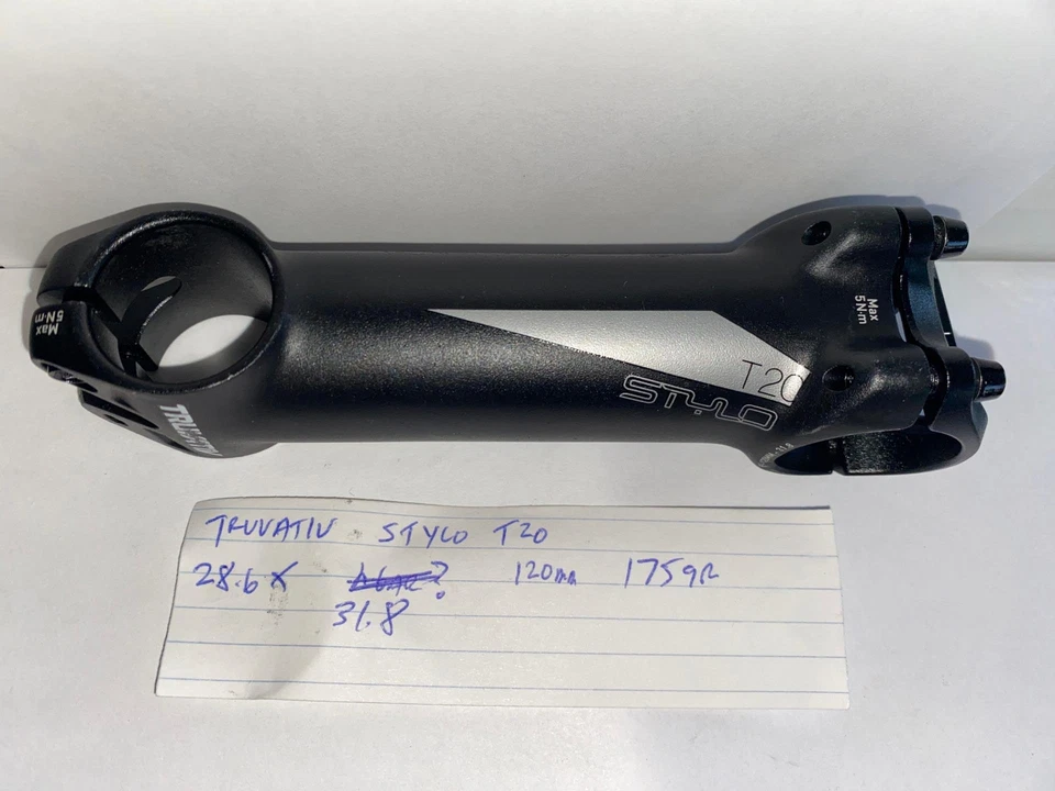 Truvativ Stylo T20 自行车 STEM 120 毫米 28.6 转向杆 x 31.8 车把 — 第 2/4 张图片