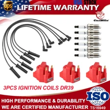 Spark Plugs + Wire Set & DR39 Coil Pack FOR 2005-2008 Buick LaCrosse 3.8L V6 NEW