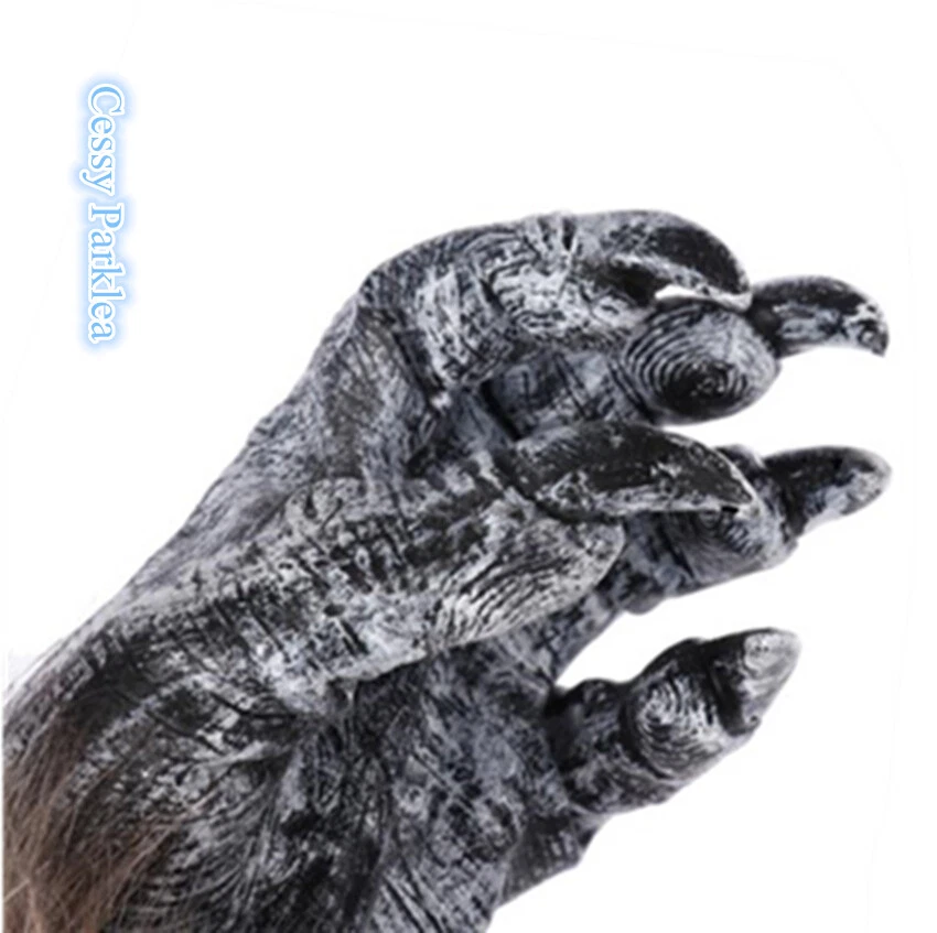 SN-A1-5 Hairy Werewolf Wolf Monster Hands Claws Paws Halloween Costume Gloves - image 2 of 4