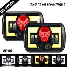 Pair For Jeep Cherokee Xj 1984-2001 5x7 7x6 Led Headlights Sealed Highlow Beam