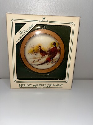 Vintage1984 Hallmark Keepsake Ornament Ring-Necked Pheasant 3rd Wildlife Series