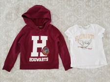 Hogwarts Harry Potter H M Hedwig Owl Shirt Hoodie Small 5-6 Girl LOT