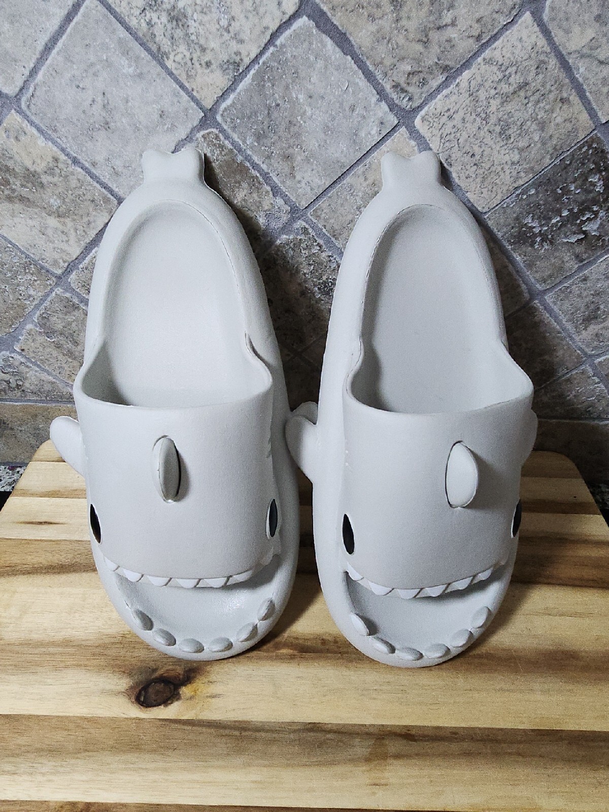 Adult Shark Cloud Cushion Slides White US EU 3839 Tik Tok 7.58.5 eBay