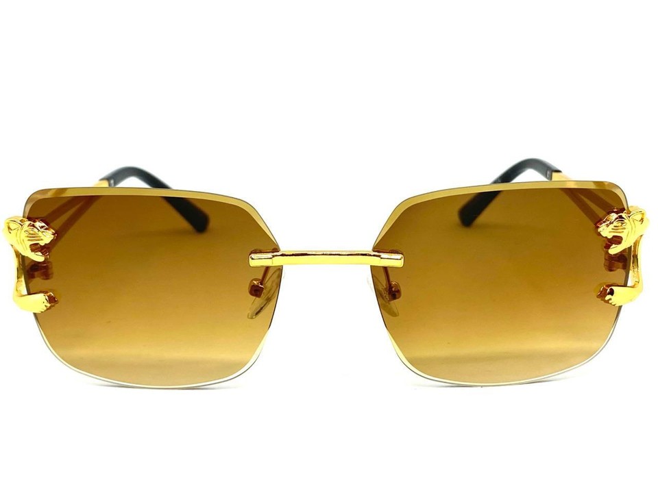 Vintage Style Gold Sunglasses For Men/Women – UV400, Classic Metal Frame (NYS Eyewear)