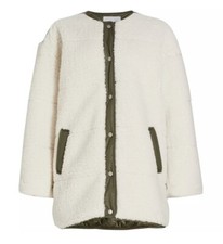 Nwt!! Frame Oversized Sherpa Army Linner Jacket Womens Size Xs