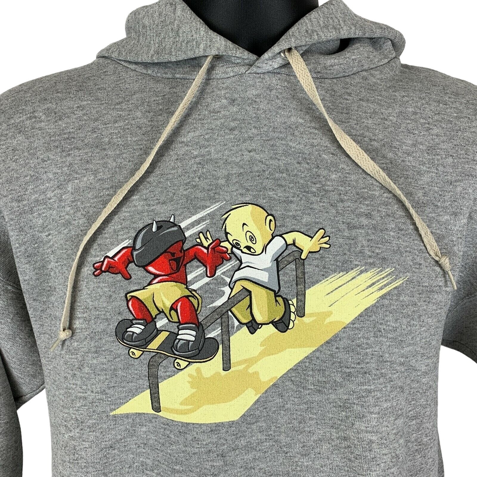 Ing Devil Demon Hoodie Mens Medium Hooded Sweatshirt 90s Gra
