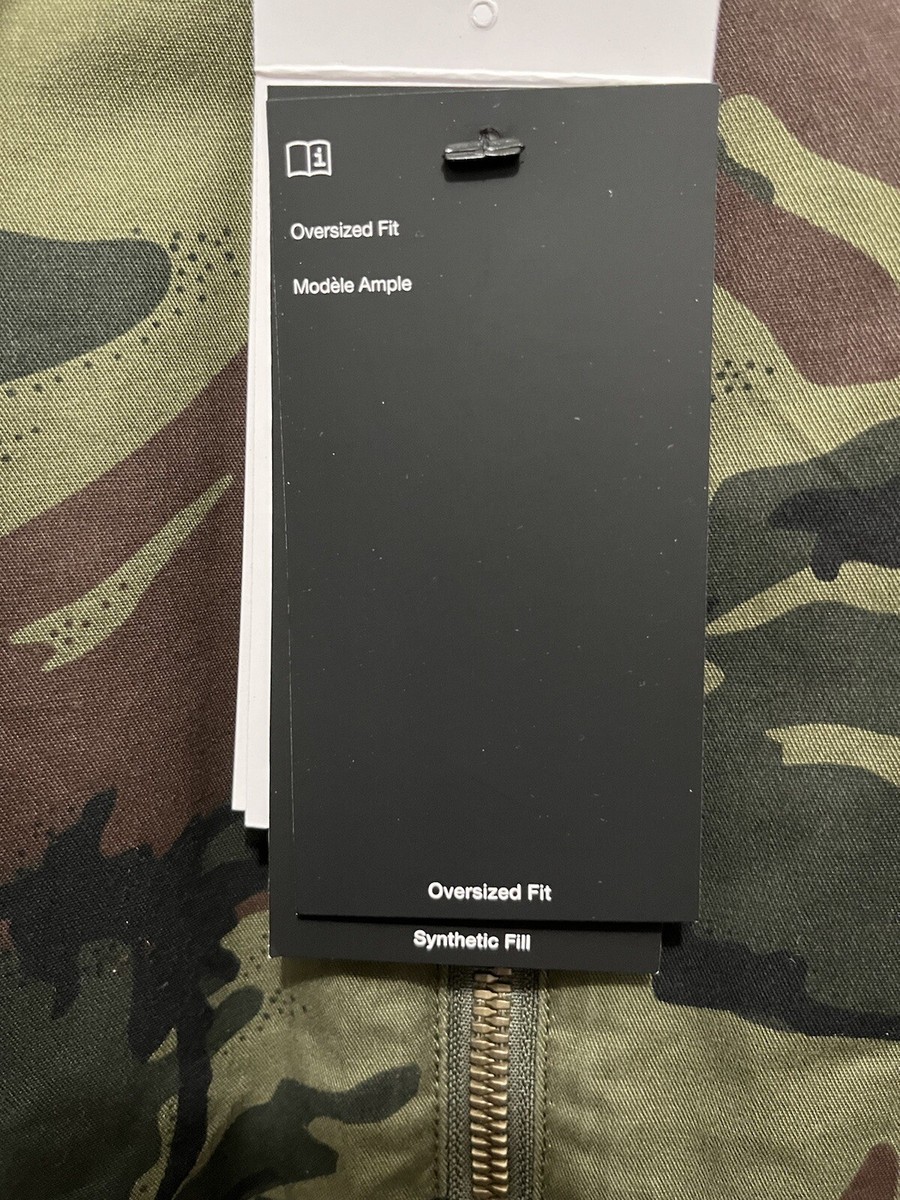 Nike Woven MA1 Flight Jacket Camo Insulated Green Men's Size S