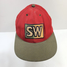 Vintage RARE San Diego Sea World Hat Cap Snap Back Red Made in USA