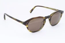 SHAUNS HUNTLY BROWN OLIVE HORN AUTHENTIC FRAMES SUNGLASSES 47-23