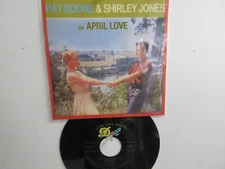 💥  ' PAT BOONE ' HIT 45 + PICTURE [ APRIL LOVE ]  1957 ! 💥