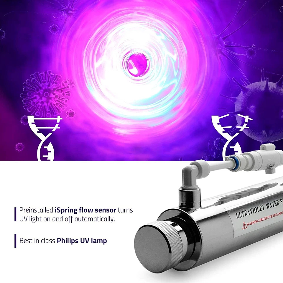 iSpring RCC7AK-UV NSF Certified 7 Stage Reverse Osmosis System with Alkaline+UV - Image 3 of 4
