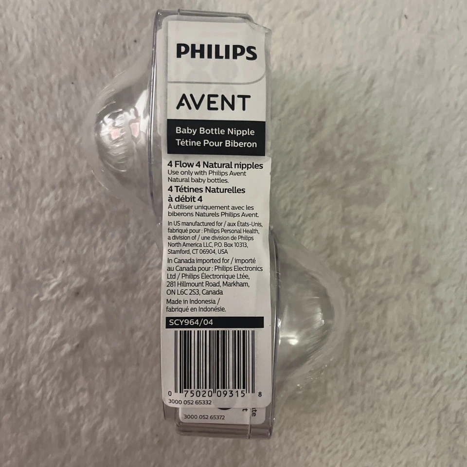 Philips Avent Pezón Biberón Respuesta Natural, 3m+ 4 Flujos Pezón Natural Foto 4 de 4