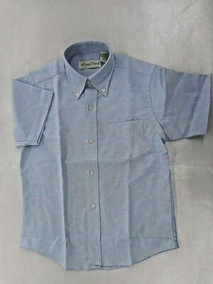 Boys Flynn O'Hara Blue Short Sleeve Dress/Casual Button Down Shirt Size 10