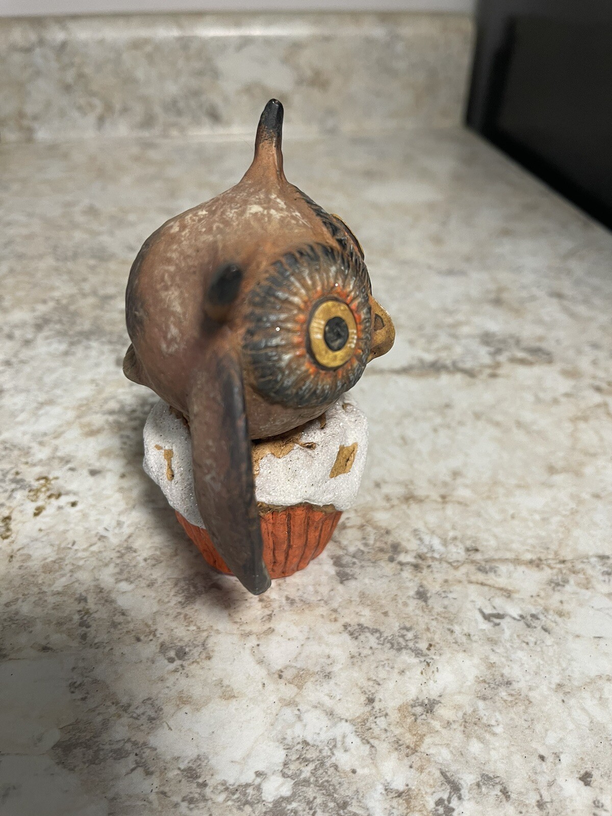 Bethany Lowe Debra Schoch Owl Cupcake 4.5” Retired Halloween Piece